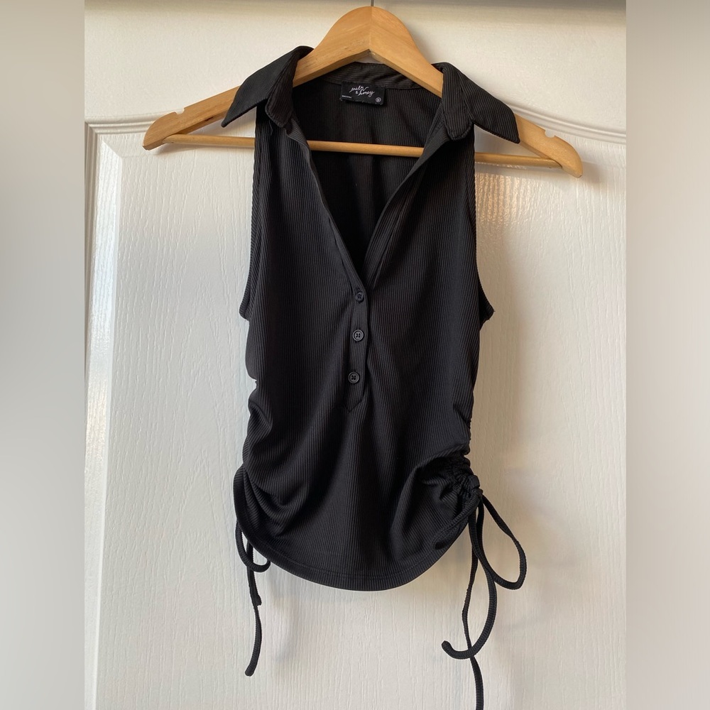 Milk and Honey LA Ruched Collared Tank